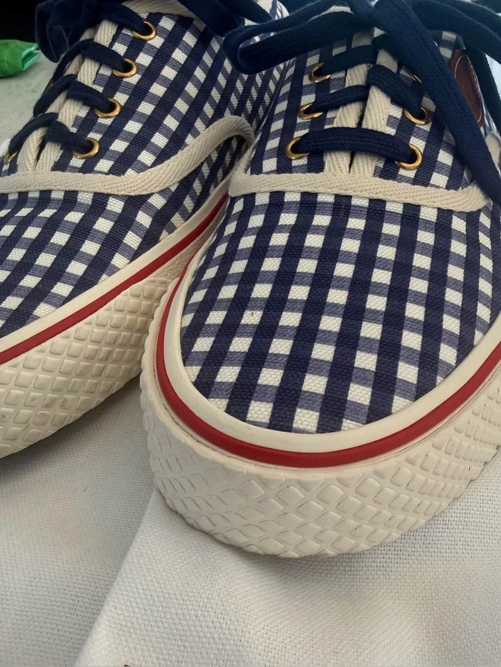 Valentino Garavani Gingham Sneakers — Size 44